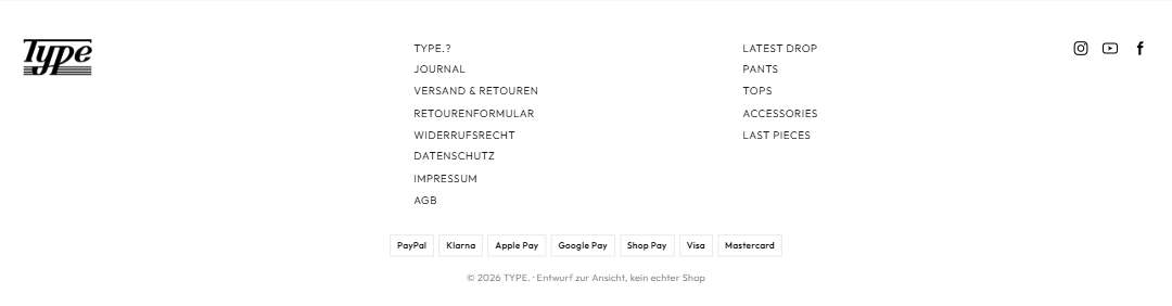 Fußzeile am Desktop