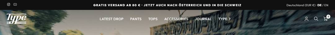 Kopfzeile über dem Startbild