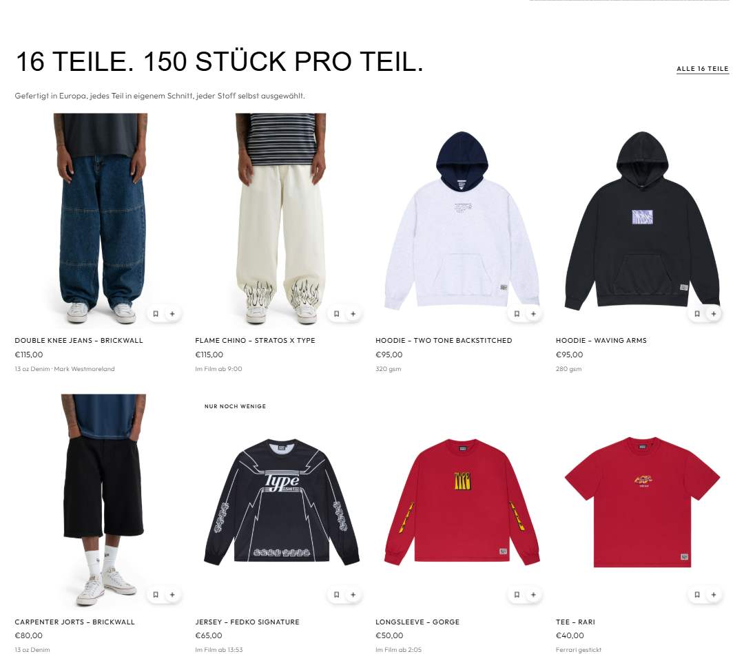 16 Teile am Desktop