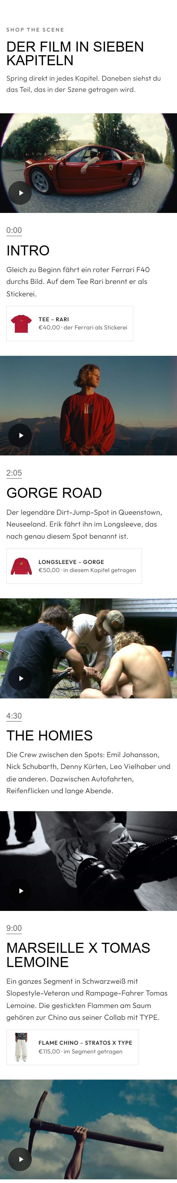 Der Film in sieben Kapiteln am Handy
