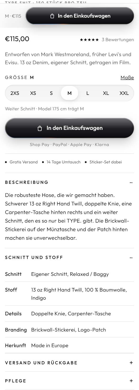Kaufbereich mit Reitern am Handy