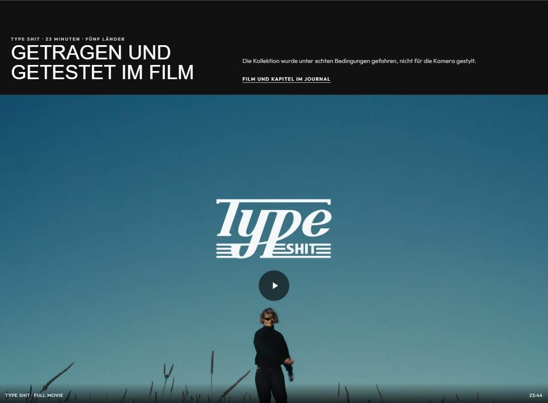 Getragen im Film am Desktop