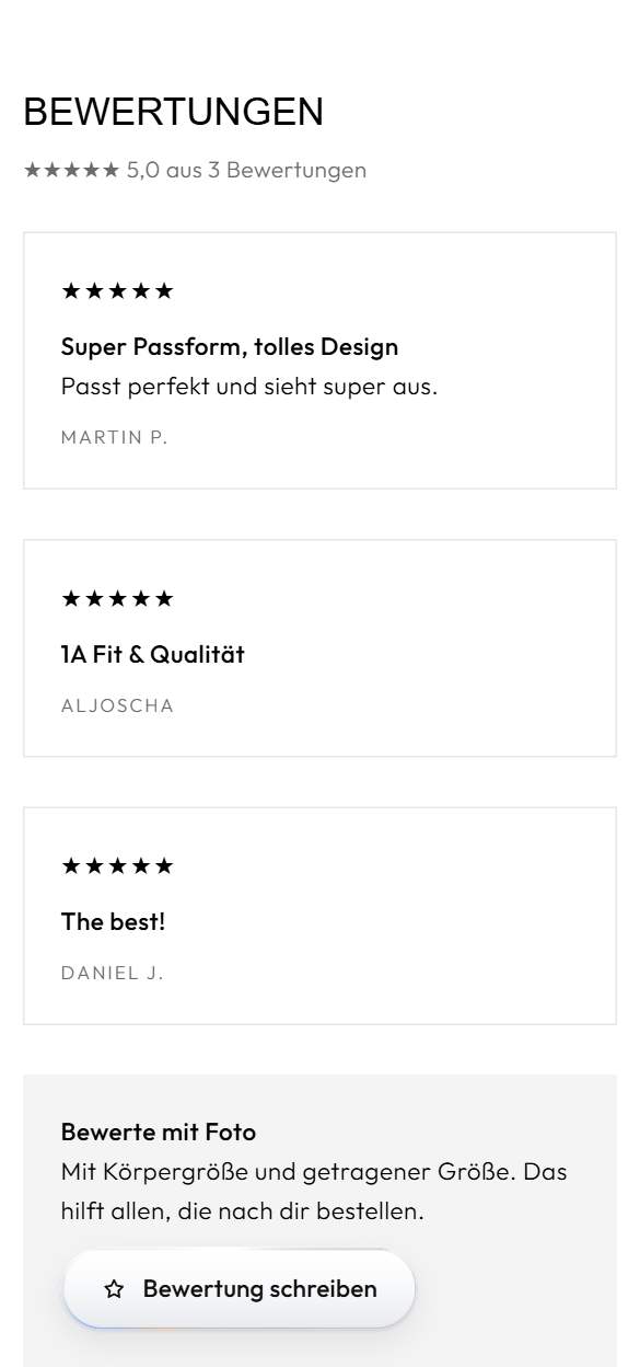 Bewertungen am Handy
