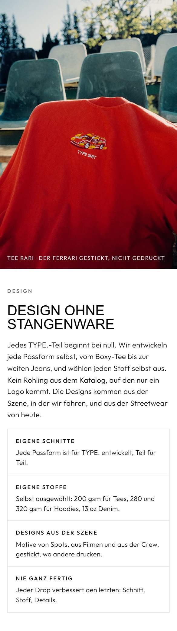 Design ohne Stangenware am Handy