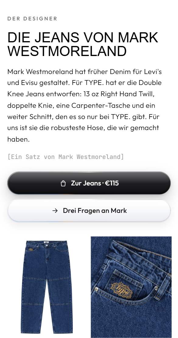 Der Designer am Handy