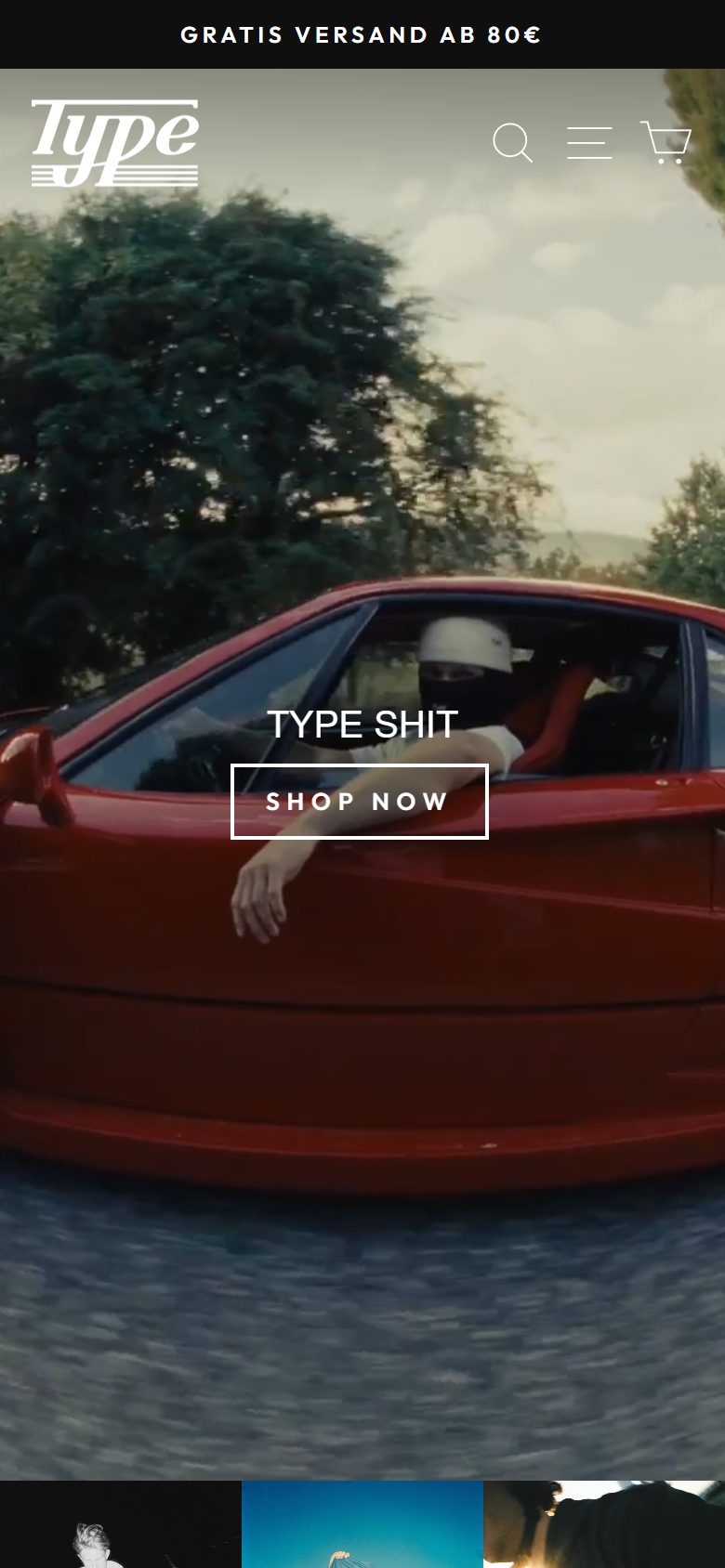Startseite mobil mit Standbild aus dem Hero-Video