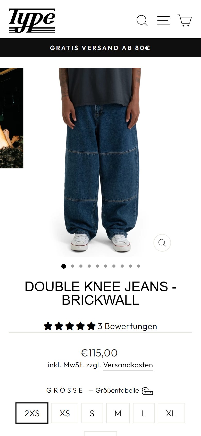 Produktseite Double Knee Jeans mobil