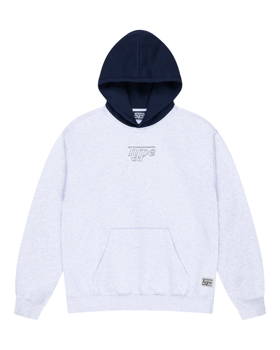 Hoodie Two Tone Backstitched